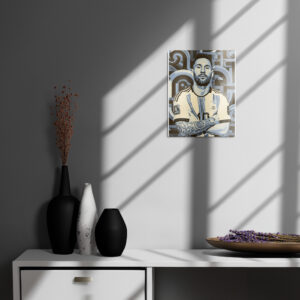 Messi GOAT Metal print