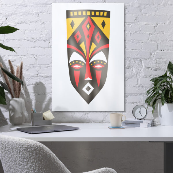 African Vodoo Mask Metal prints
