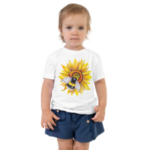 Bee on sunflower Toddler Short Sleeve Tee