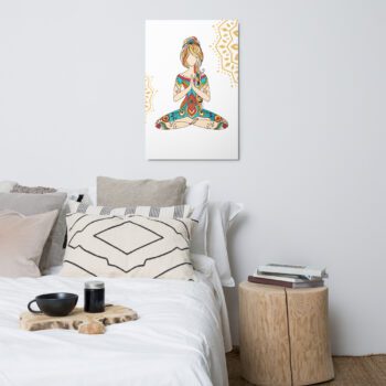Yoga Girl color Metal prints